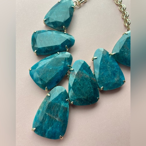 Kendra Scott Harlow Necklace Aqua Apatite NWT - Picture 2 of 12
